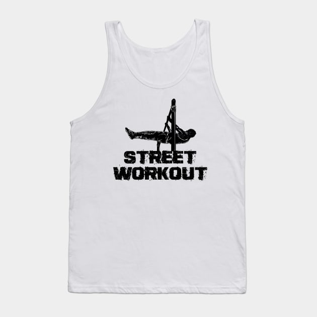 Front Lever - Street Workout Tank Top by Speevector